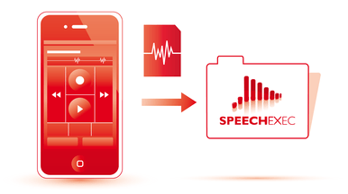 Nahtlose Integration in die SpeechExec-Software für Produktivität unterwegs Nahtlose Integration in die SpeechExec-Software für Produktivität unterwegs